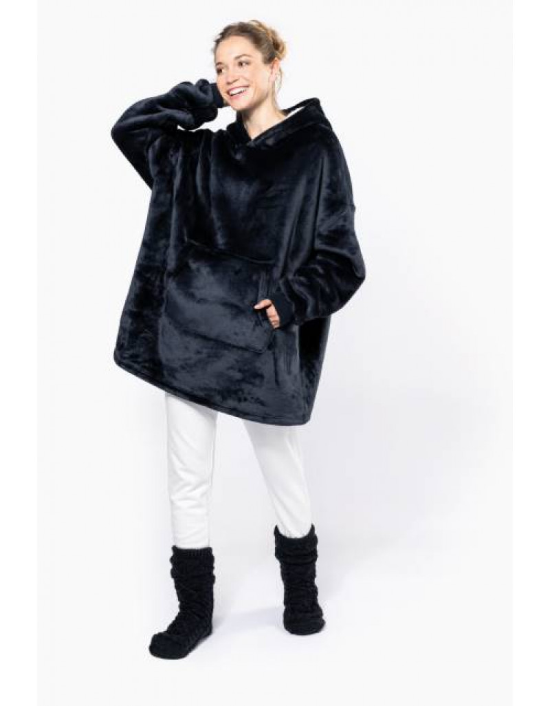 Pulover cu glugă din sherpafleece pentru casă